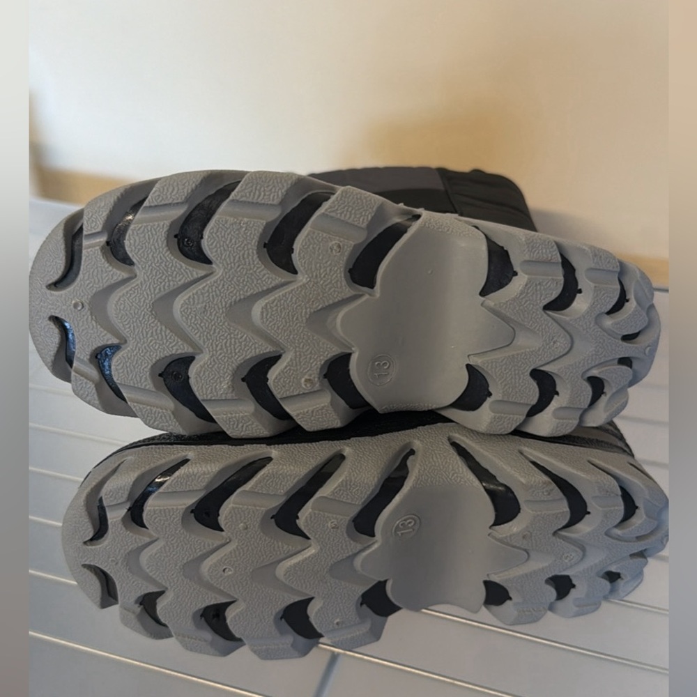 Black and Gray Winter Boots